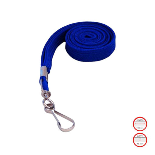 Picture of LANYARD 10MM WITH SWIVEL HOOK BLUE - 90CM LENGTH